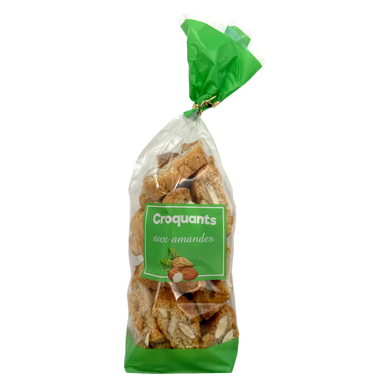 Croquants aux amandes, sachet 200G - Biscuiterie d'Antibes