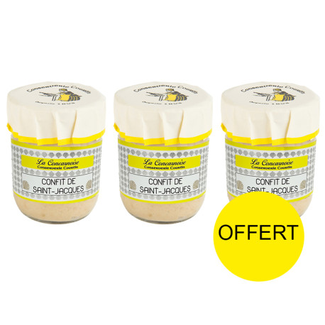 2 confits de noix de st jacques (360g) le 3 ème OFFERT