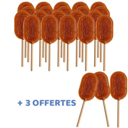 Sucettes artisanales caramel au beurre salé 20 + 3 offertes