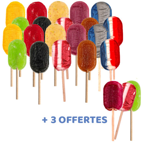 20 Sucettes artisanales mixte + 3 offertes