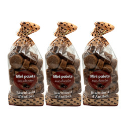 2 sachets mini palets tout chocolat 500g + 1 offert