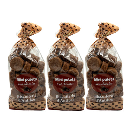 2 sachets mini palets tout chocolat 500g + 1 offert