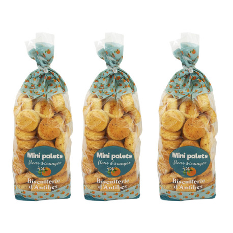 2 sachets mini palets fleur d'oranger 500g + 1 offert