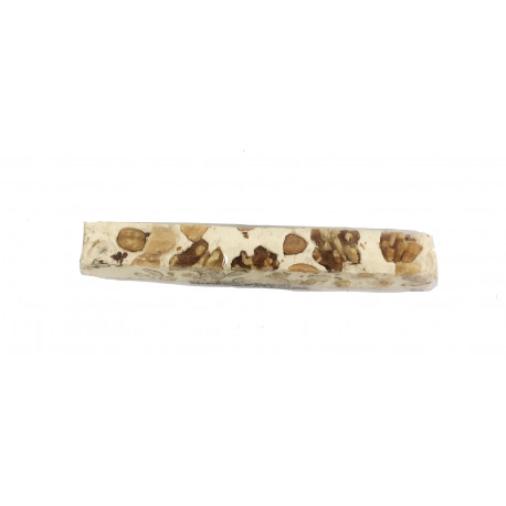 Barre de nougat nature, noix, amandes et noisettes